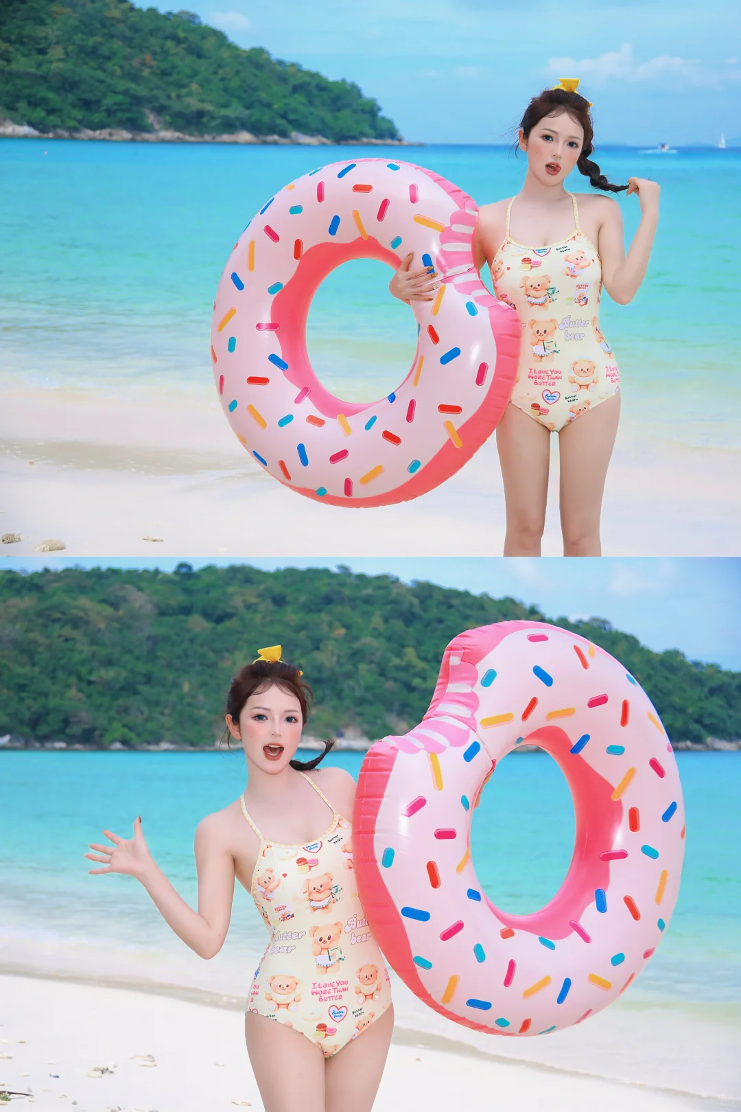 皇帝岛薄荷蓝海水太美啦～我的泳衣也超可爱