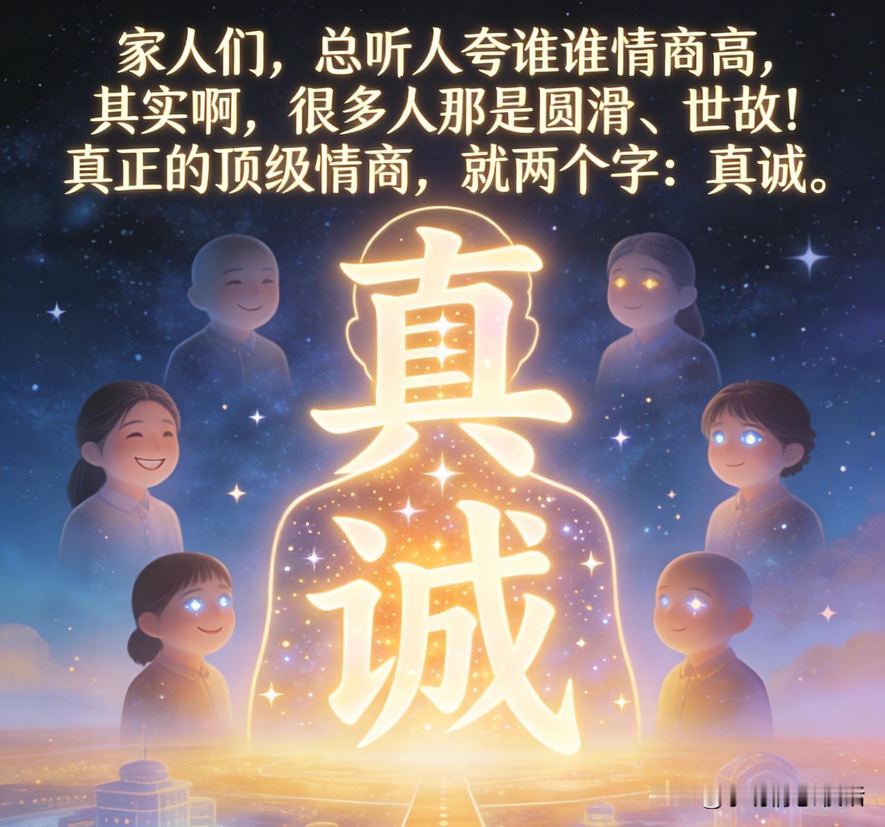 真诚才是最高级的情商，圆滑那是真累人！

“家人们，总听人夸谁谁情商高，其实啊，