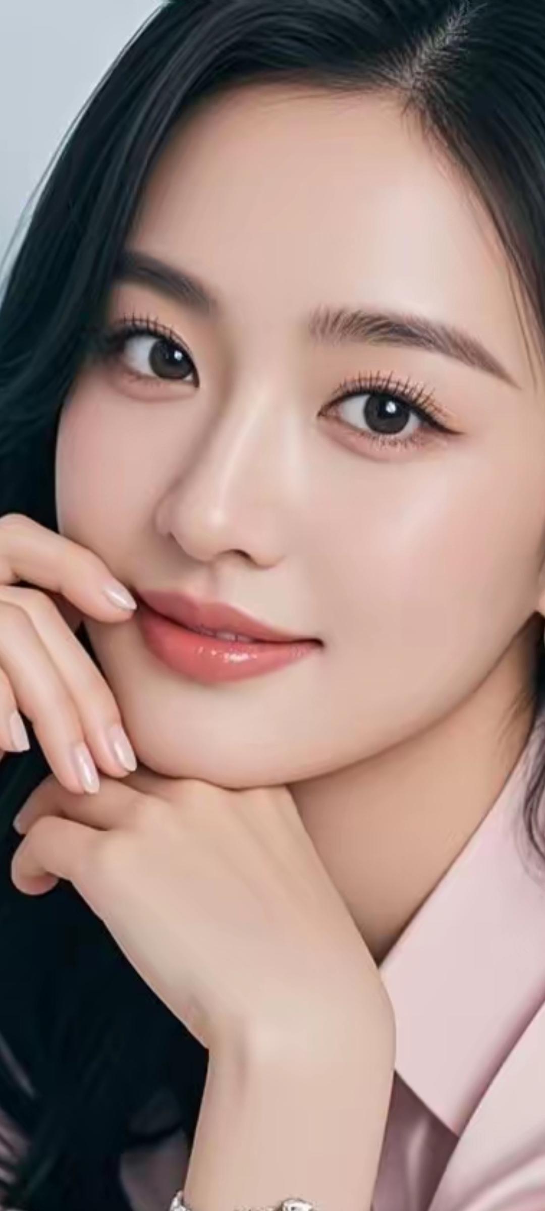 温柔甜美的微笑，粉嫩妆容，清新自然，元气满满的一天！🌸💕