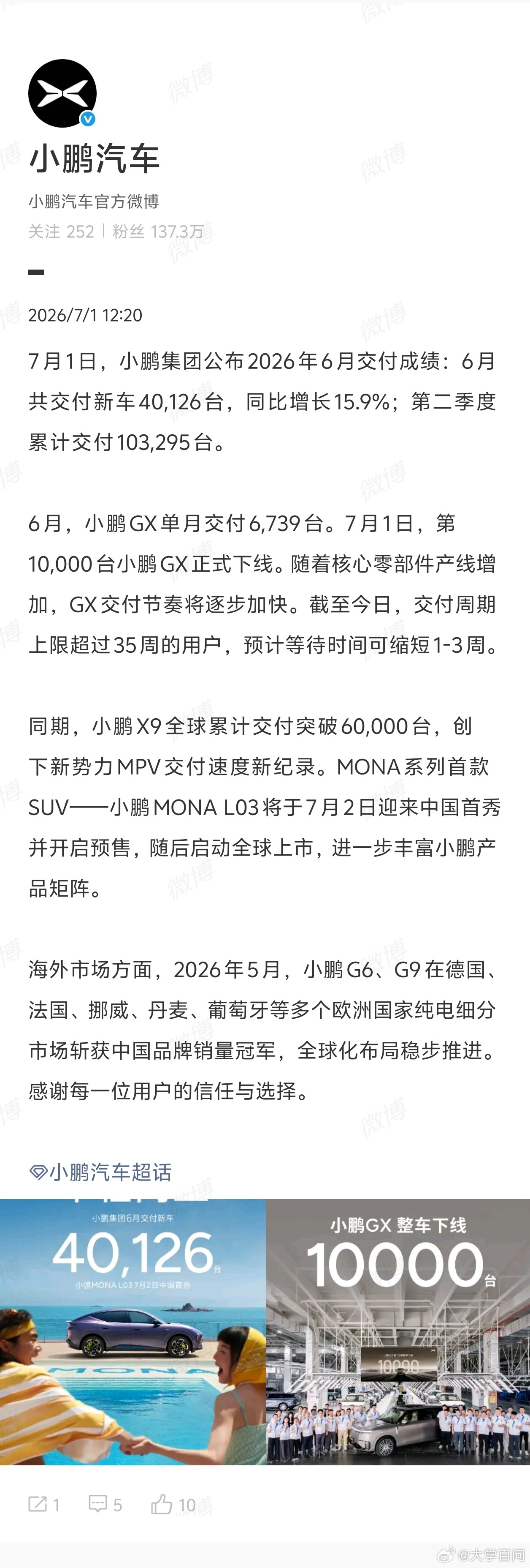 【极氪6月交付35169台，同比增长 111%】极氪前6月累计交付178370台