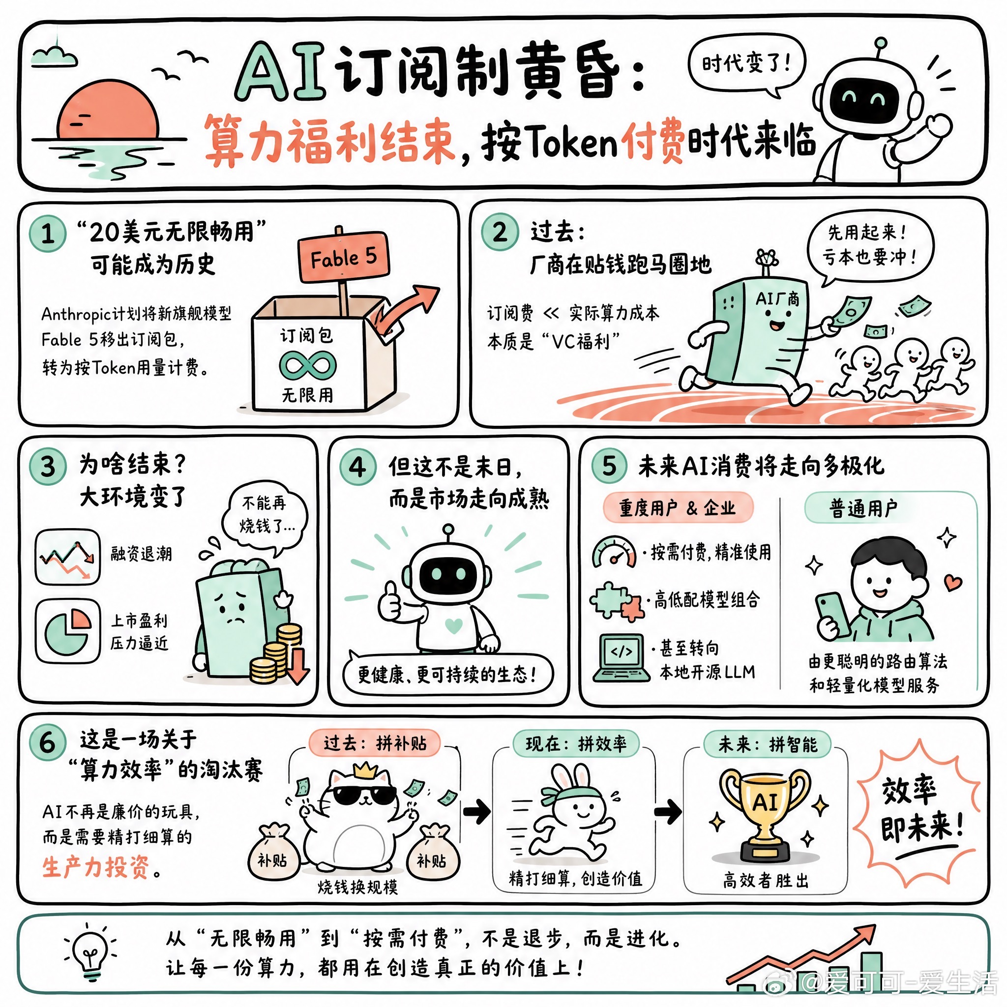 【AI订阅制黄昏：算力福利结束，按Token付费时代来临】AI圈的“20美元无限