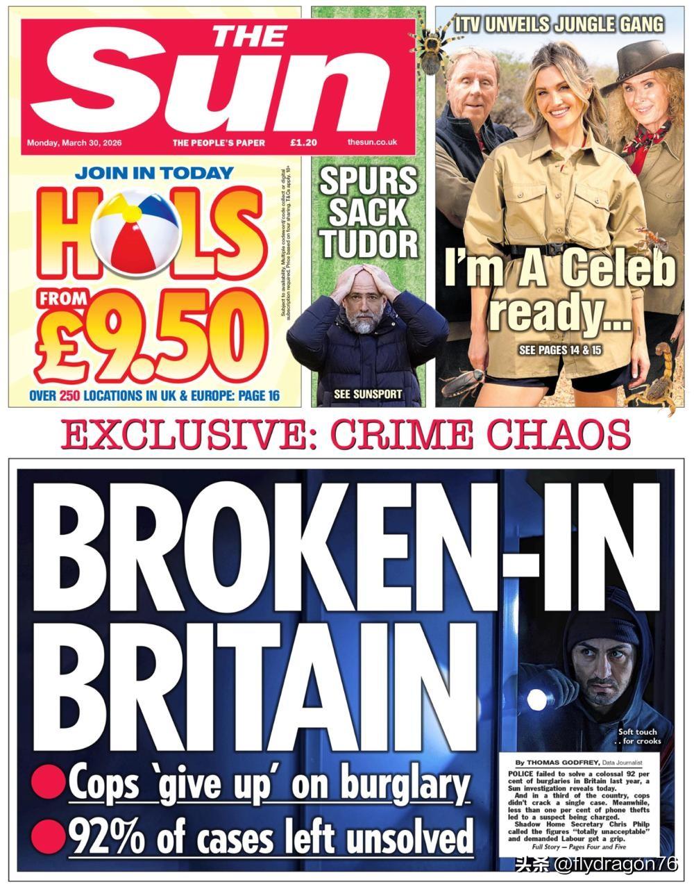 “破碎的英国。”

英国发行量最大的报纸《太阳报》30日援引了一系列惊人的统计数