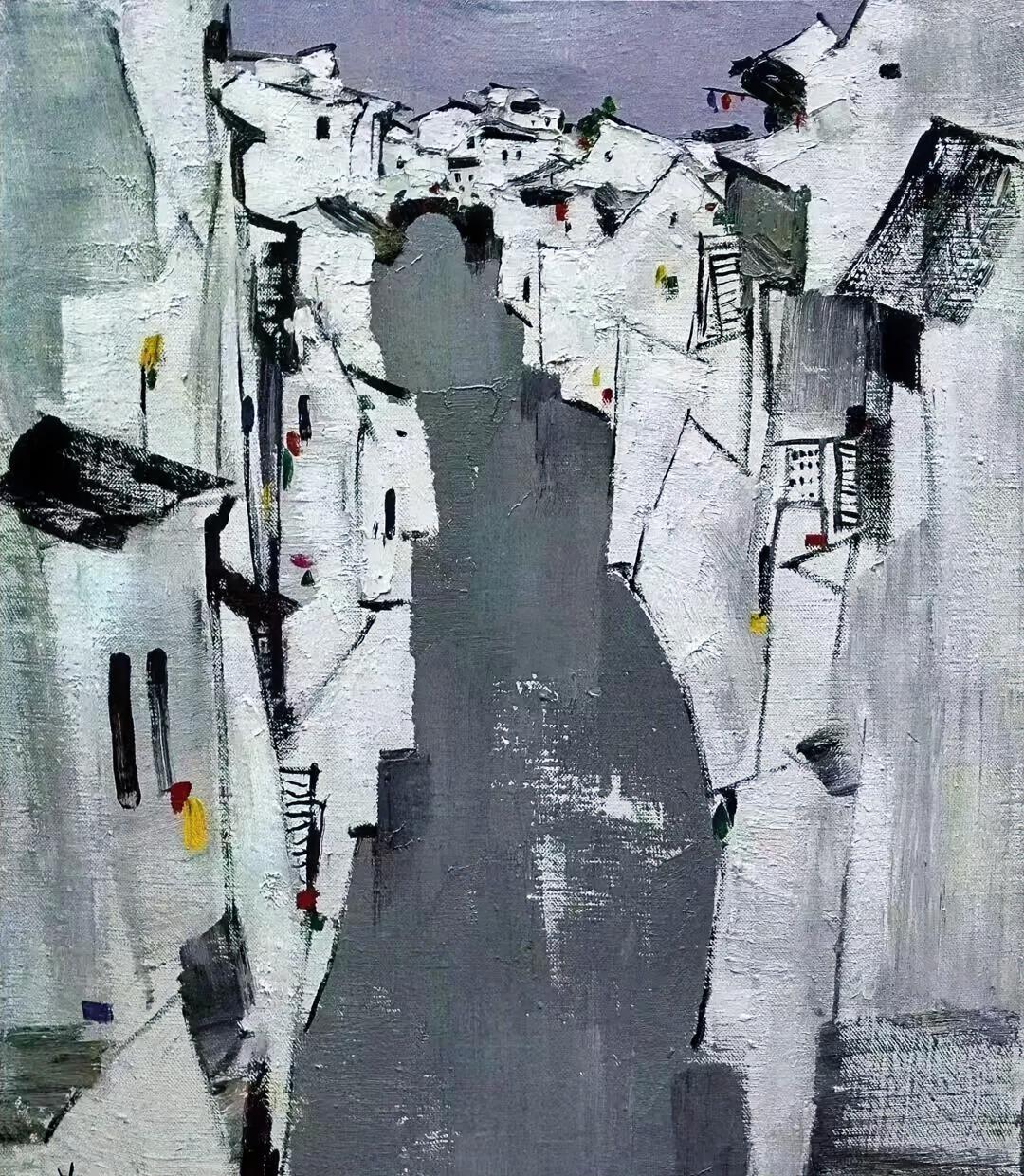 《江南春色》油画
作者:吴贯中