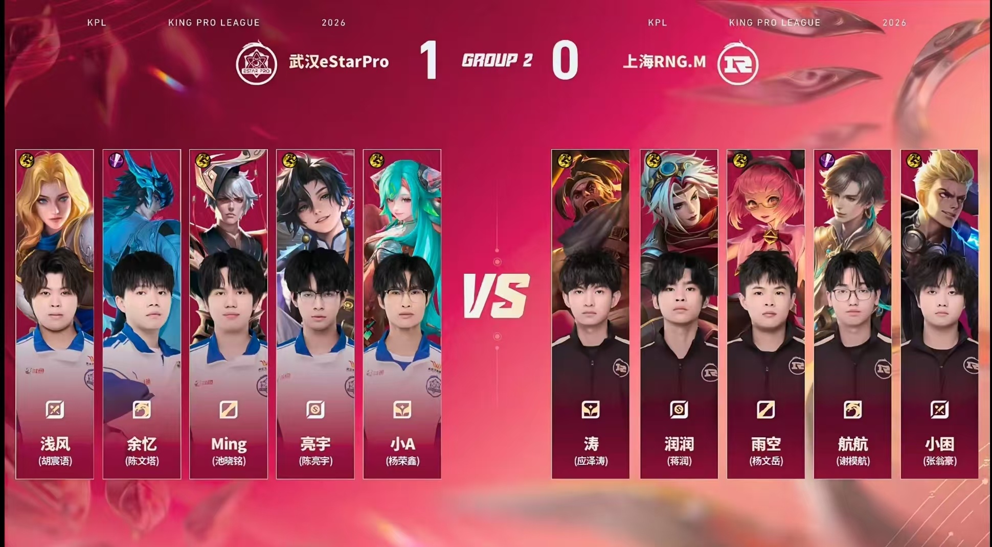 RNGM对战eStar【2026KPL夏季赛 常规赛第一轮】上海RNG.M vs