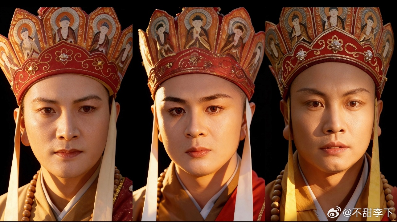 三版唐僧，我对右边那个没印象，中间那个最俊美，左边的迟重瑞最不喜欢总感觉他面相像