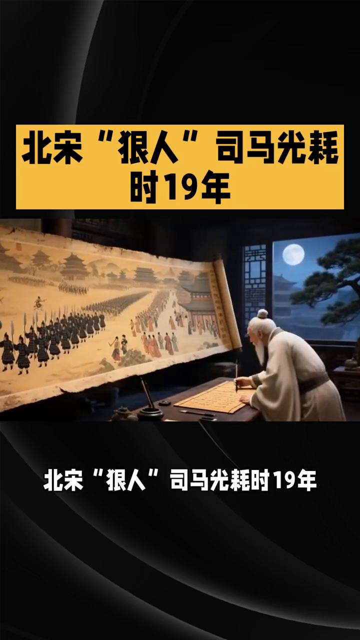 北宋"狠人"司马光耗时19年。
北宋"狠人"司马光耗时19年，竟只为写一部"帝王