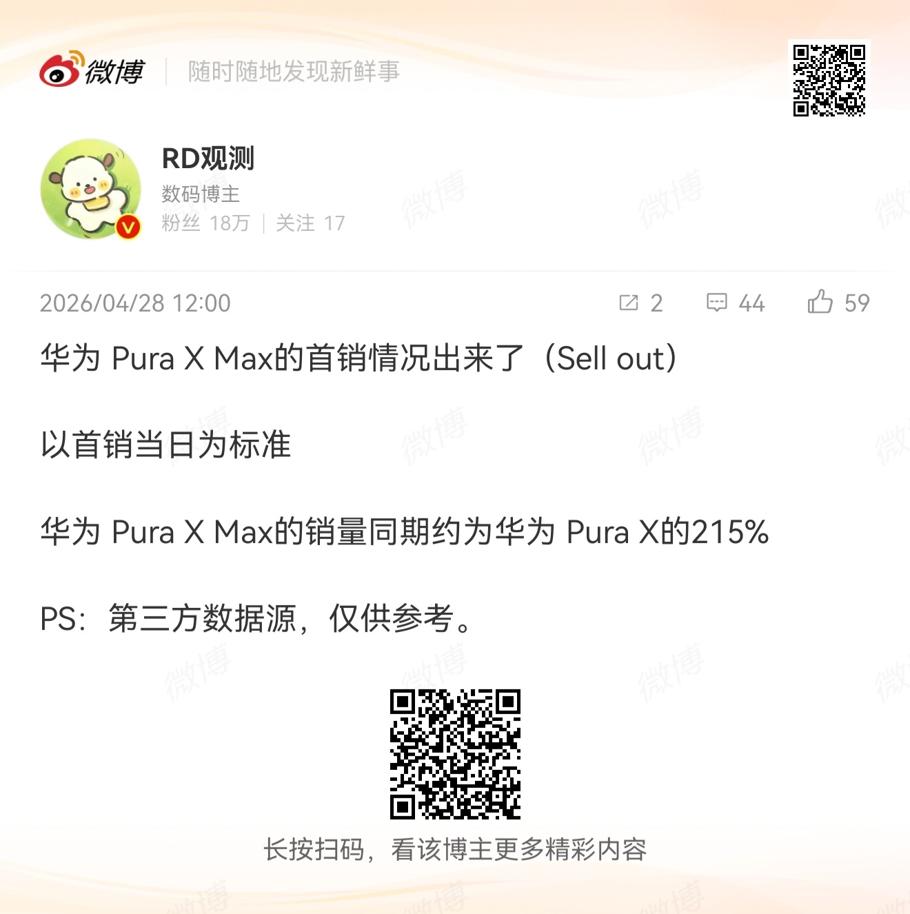 两难自解了属于是这下Pura X Max首销站起来了甚至平台上Pura X的价格