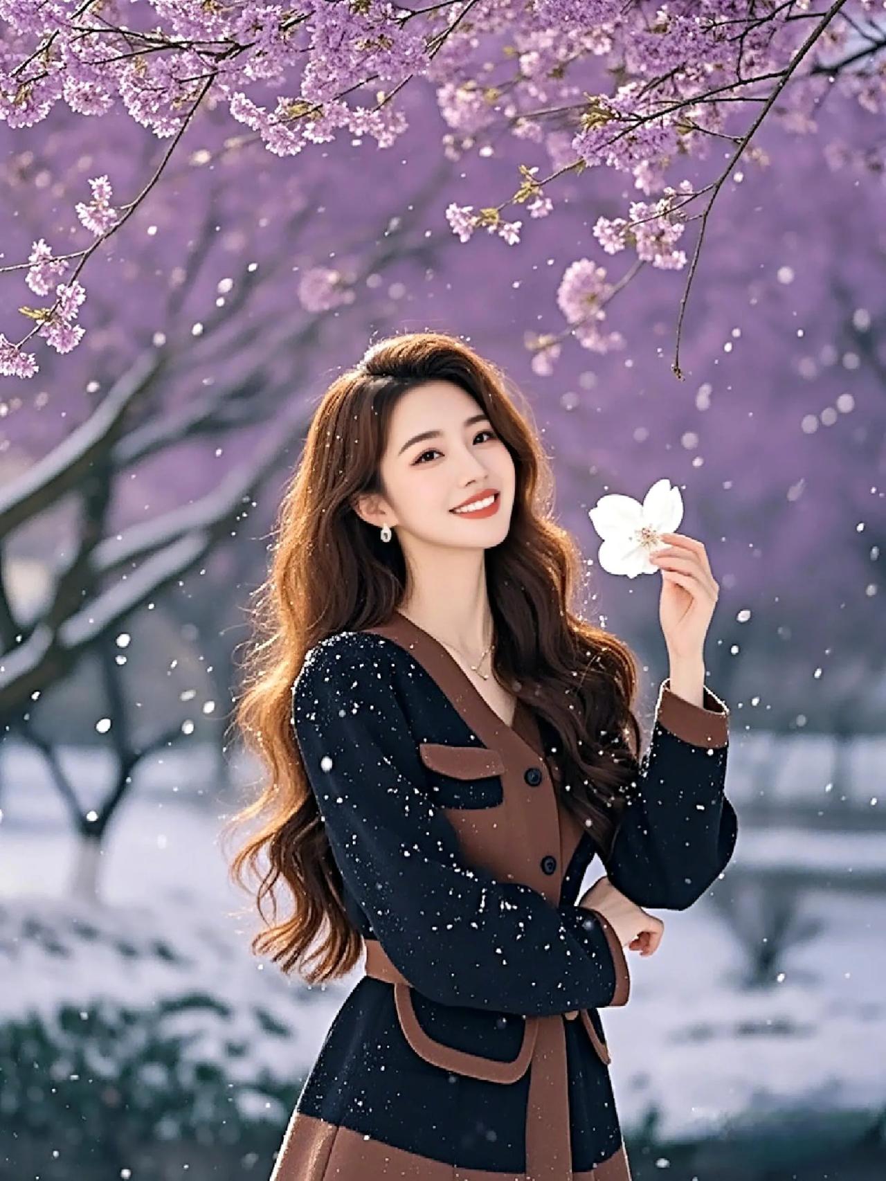 花影倩人#暖意满园#黑棕相间#时尚靓丽穿搭