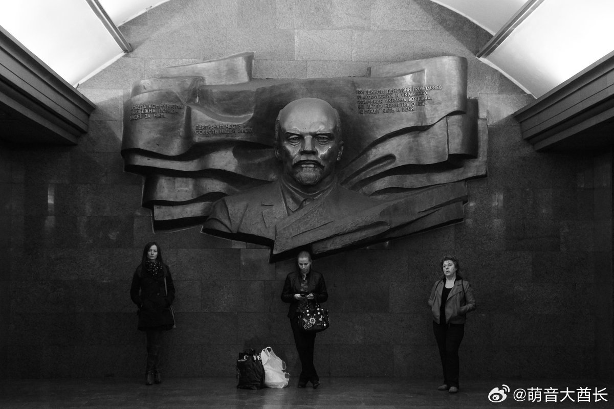 2014年，基辅地铁的列宁半身像。热点观点海外新鲜事共产主义视觉形象 ​​​