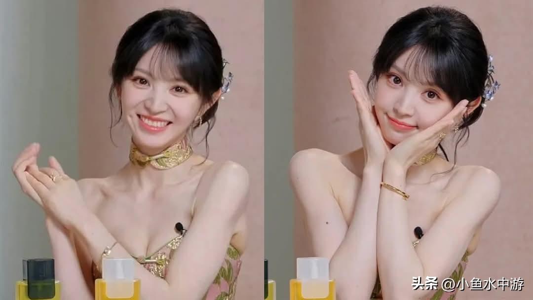 中国古装剧《逐玉》女星田曦薇穿低胸装直播，不料被平台判定“露肤违规”强制断讯，消