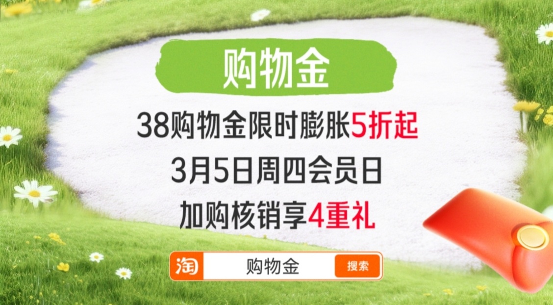 上淘宝38焕新周正式开卖送她礼物不用挠破头，淘宝早把答案写好了！3月4日-3月9