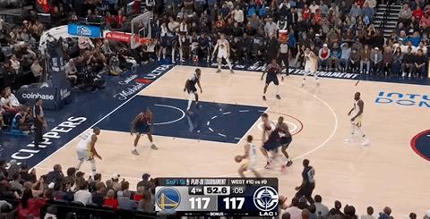 不是？这是人投的三分啊，这个时候还敢投，这或许就是鸽鸽的魅力吧  勇士vs快船