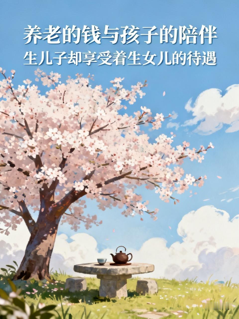 不用你买房，省下的钱该够你养老了吧。剩下的就是孩子的问候，陪伴和重病时的伺候。养