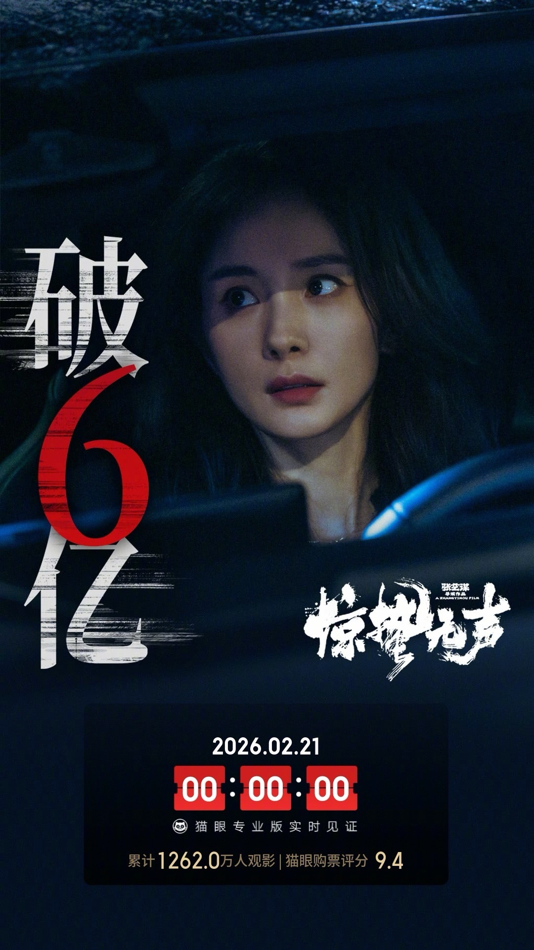 惊蛰无声票房破6亿 截至2月21日0时0分，影片《惊蛰无声》票房突破6亿。春节档