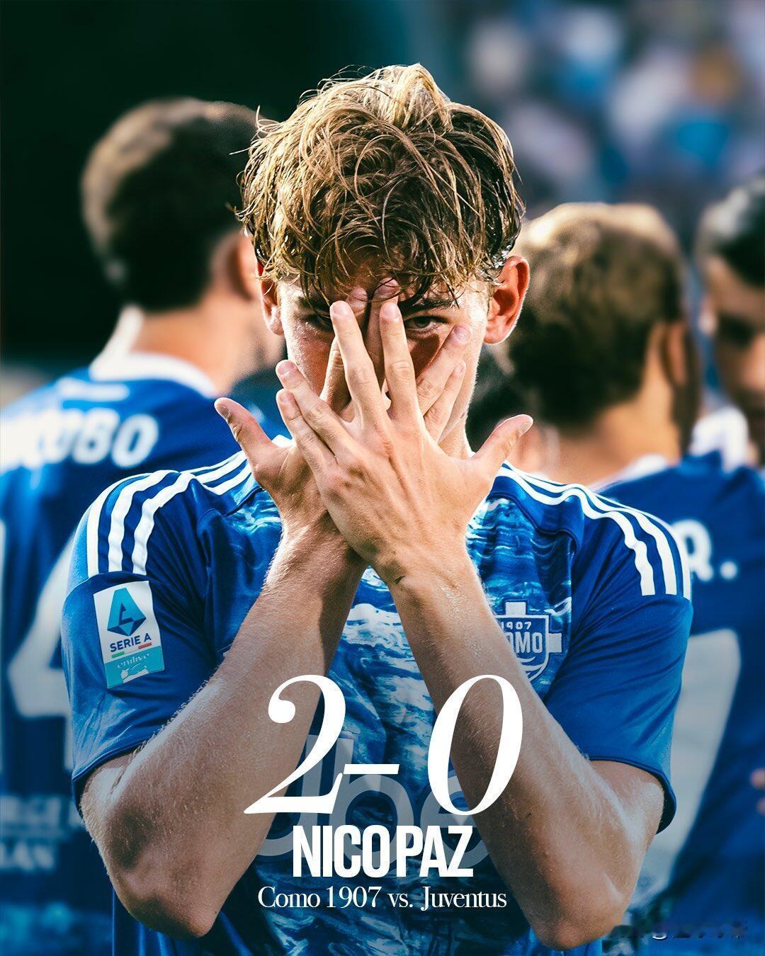 皇马乐坏了，21岁帕斯1传1射带领科莫2-0战胜尤文图斯!

在今晚科莫与尤文的