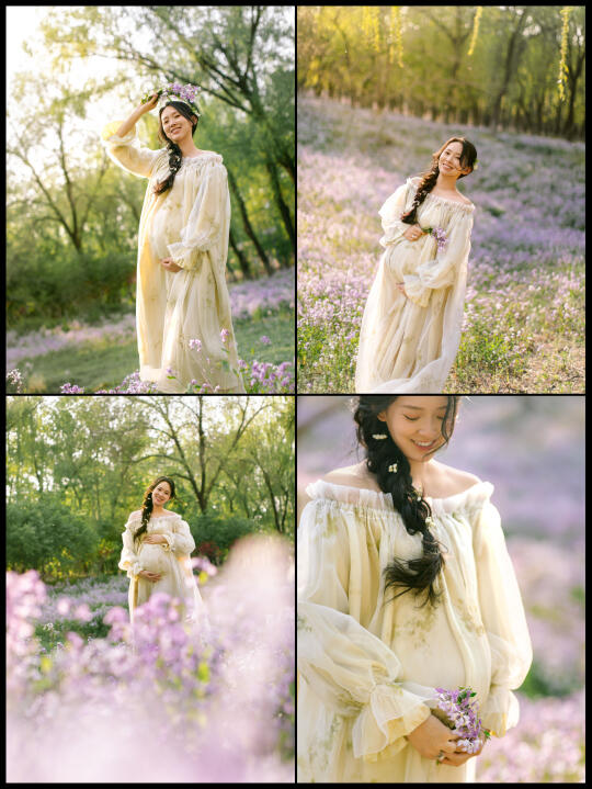 头图纠结就拼图呗！花海孕妇照！