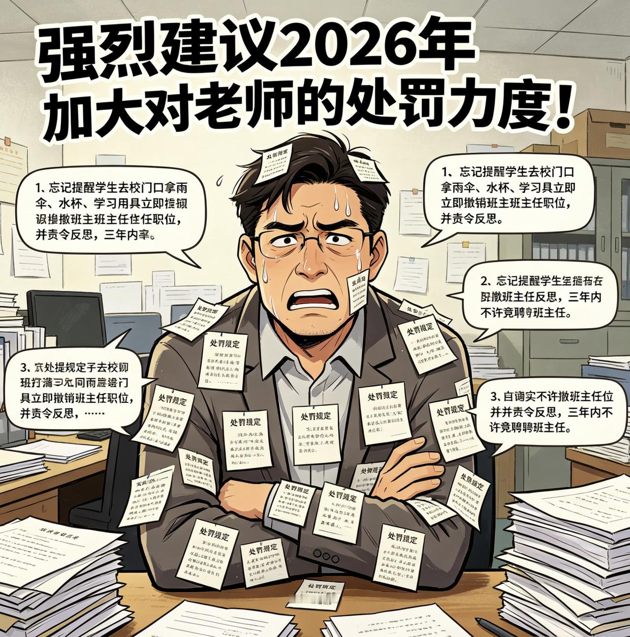 过度问责教师，真的能教出更好的孩子吗？
　　近来网络上流传的“教师处罚清单”，看
