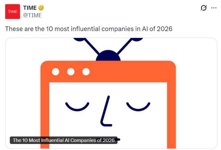 美国《时代》杂志公布本年度十大最具影响力人工智慧公司，中国公司占据三席，分别为字