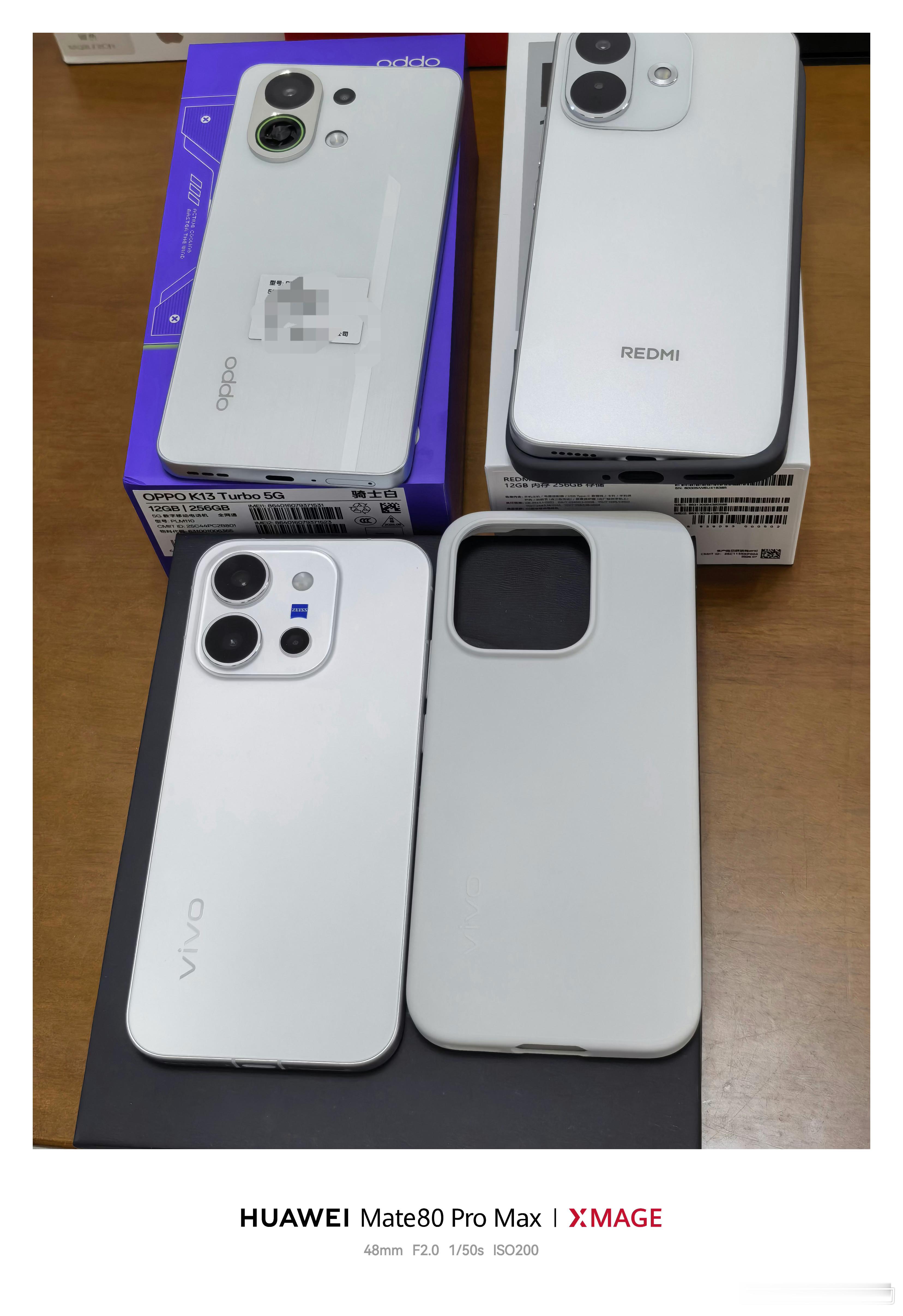 OPPO k13turbo，白色12+256，仅拆封激活几天，全套充新红米not