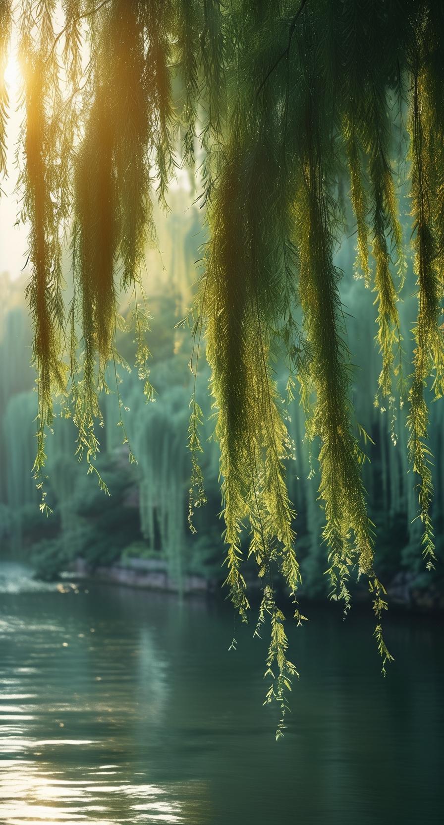 《七绝·春风柳絮》

春风轻拂柳丝长，
翠色满城映日光。
燕语呢喃声细细，
心随