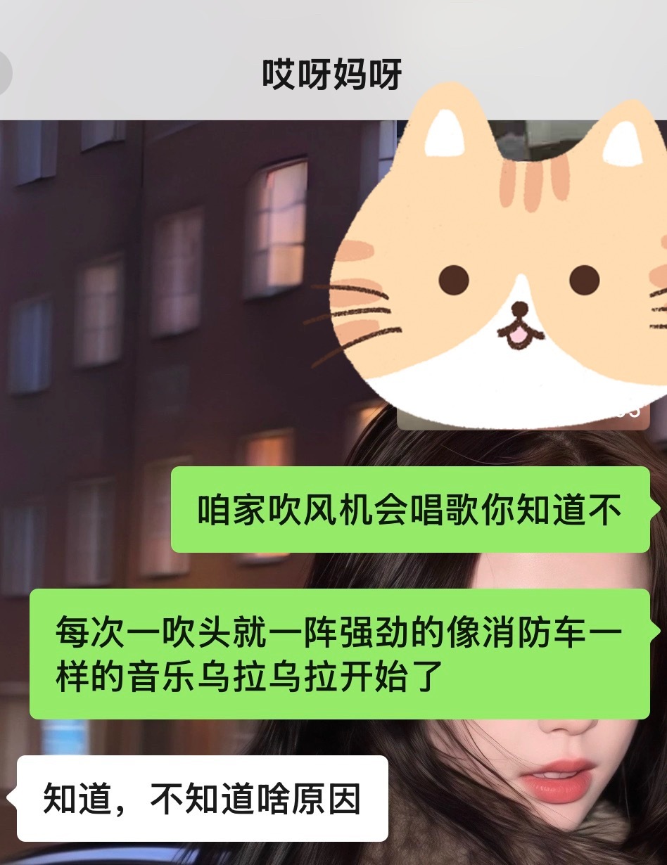 有人想听我家吹风机唱歌吗 