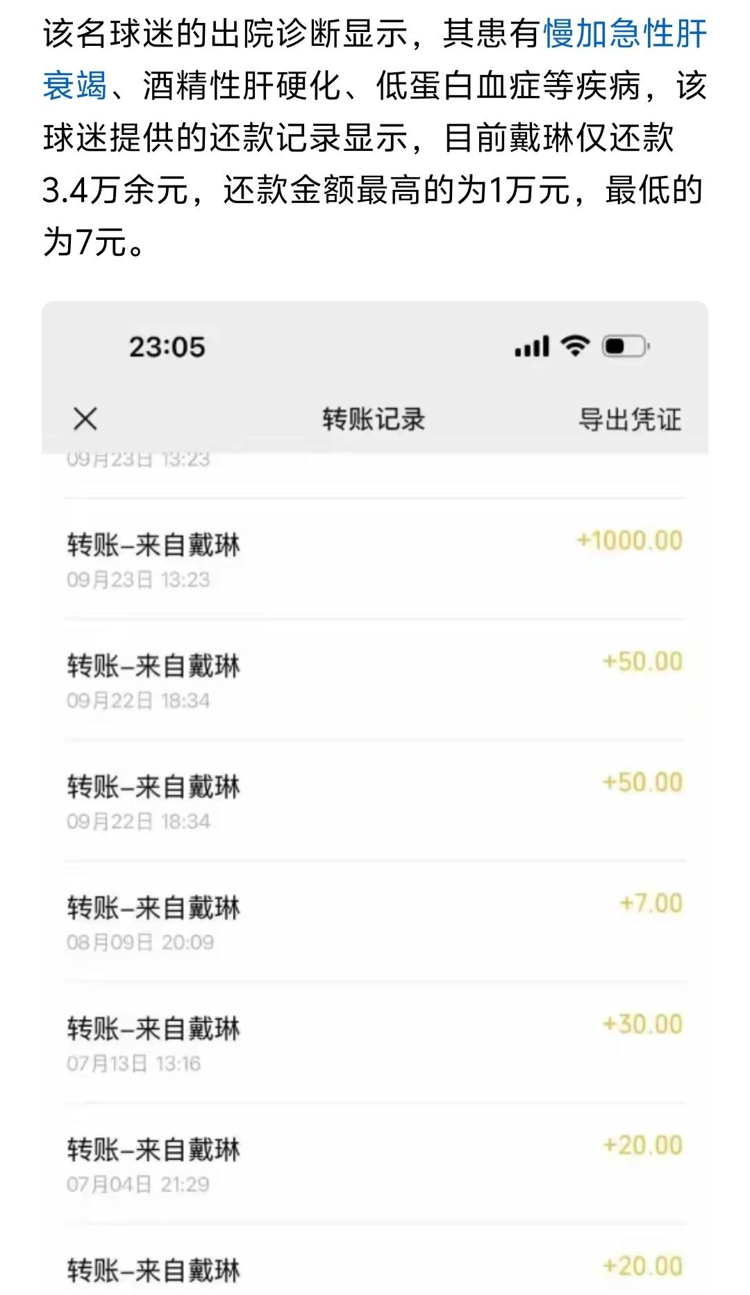 真的能让戴琳笑死，还债竟然还有还20的、30的甚至还有7块的，你戴琳也是经历过金