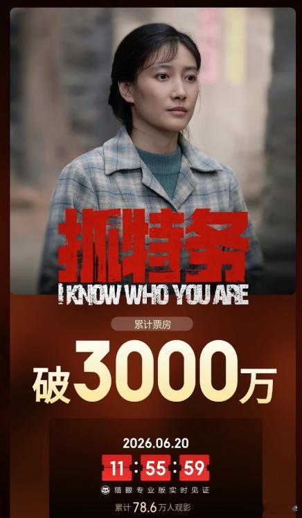 啜妮主演抓特务抓特务票房破3000万细腻自然的表演让刘亚琴深入人心，啜妮的演绎收