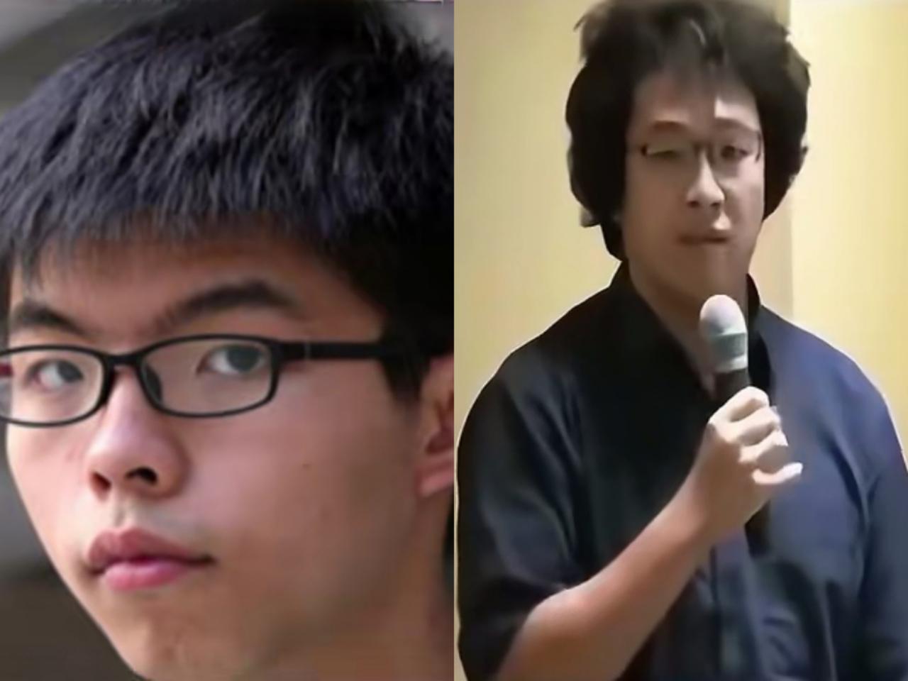 他俩谁的罪恶深重？

一图、年仅29岁黄之锋“反中乱港”“港独”分子之一，串谋颠