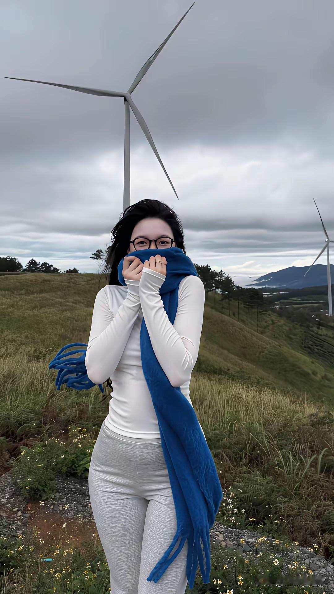 第一次距离大风车这么近[星星眼]记录我的2026 风车沿途风景 沿途拍大风车