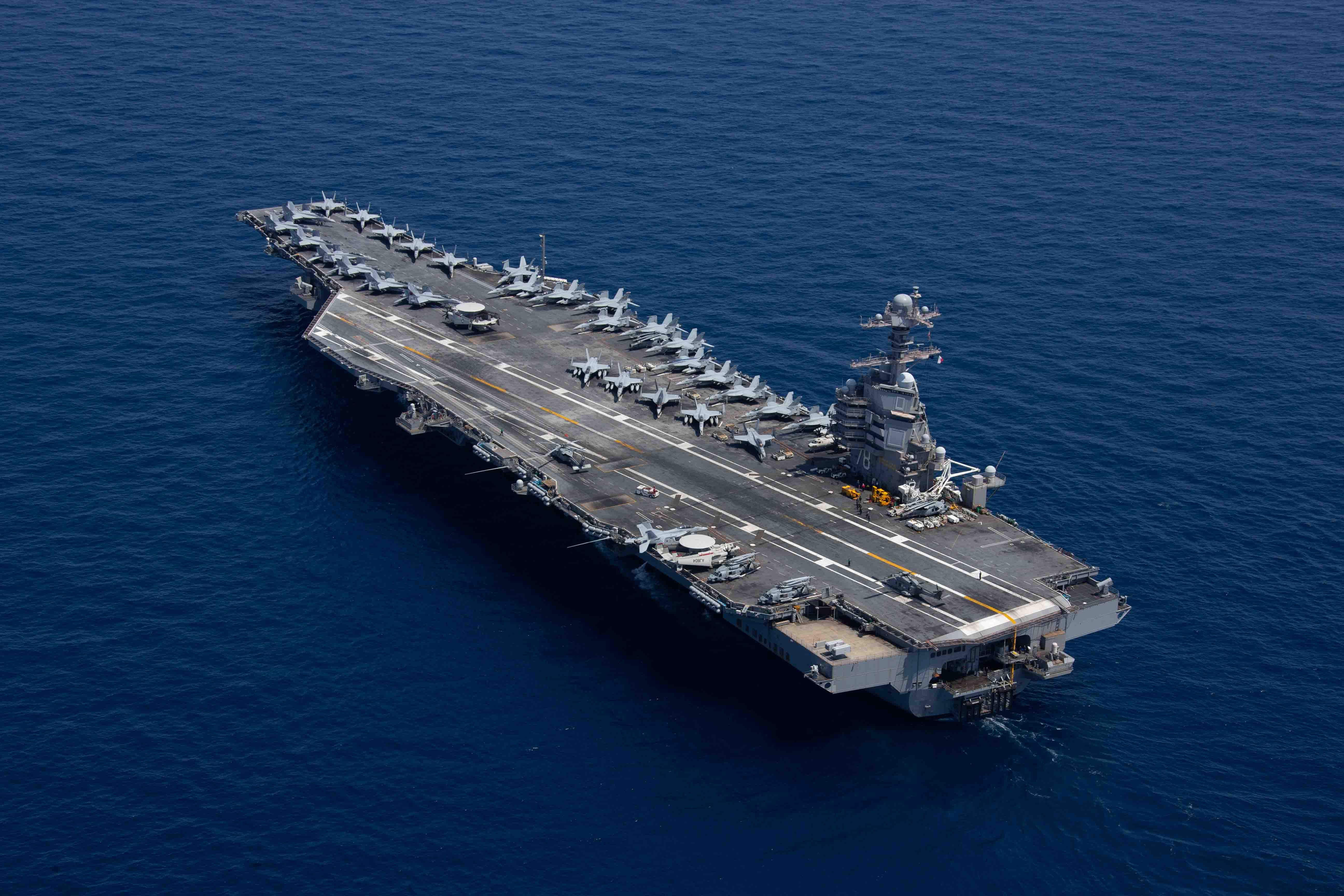 2023年6月19日，世界上最大的航空母舰杰拉尔德·r·福特号(CVN 78)在