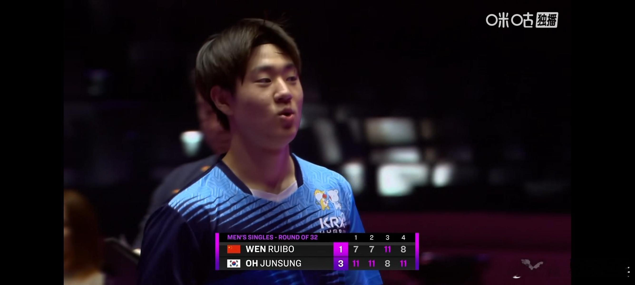 温瑞博1比3吴晙诚 2025年WTT蒙彼利埃冠军赛国乒男单女单均迎开门黑，继刚刚