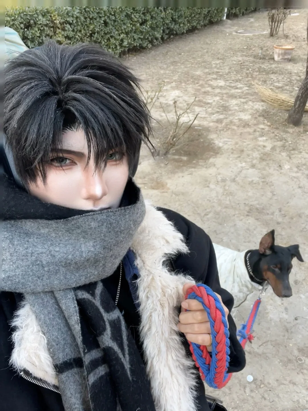 “出来，一起遛狗”