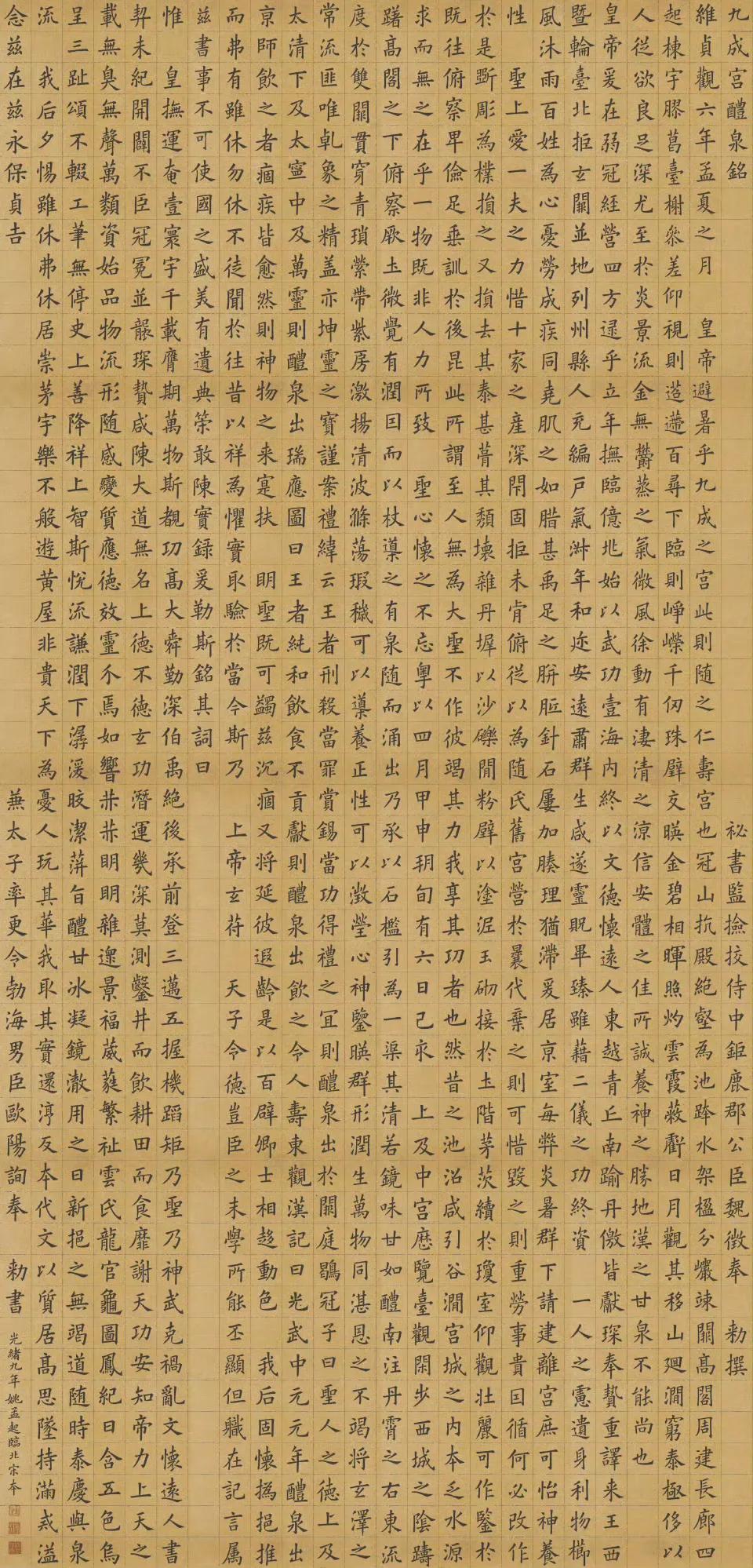 清代姚孟起临欧阳询《九成宫醴泉铭》 ​​​