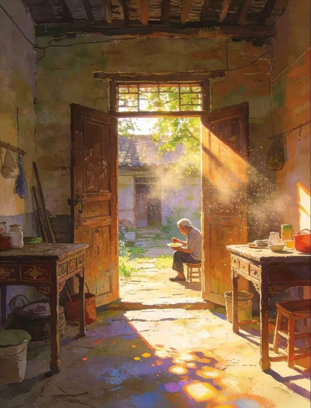 被岁月珍藏的瞬间✨
旧时光，是一束慢下来的暖光。
夕阳把放学的小路染成橘子汽水色