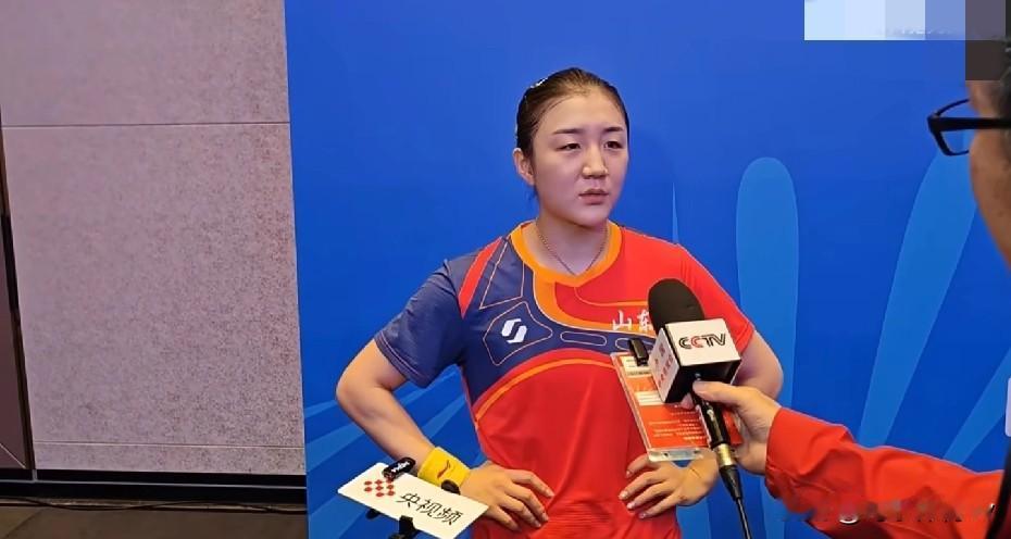 陈梦4-1战胜朱雨玲夺得铜牌，没想到赛后她却这样说，令人泪目了！

陈梦：“其实