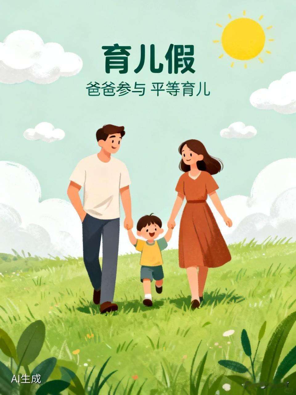 我可太支持男性有育儿假了！现在都提倡男女平等，养孩子又不是妈妈一个人的事儿，爸爸