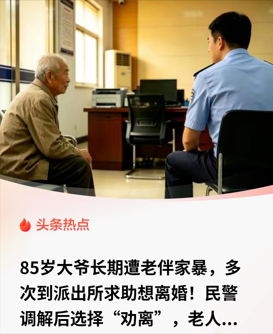 “有些婚姻，离了才是解脱！”山东济南，85岁大爷这辈子最怕的，是老伴儿。外人躲着