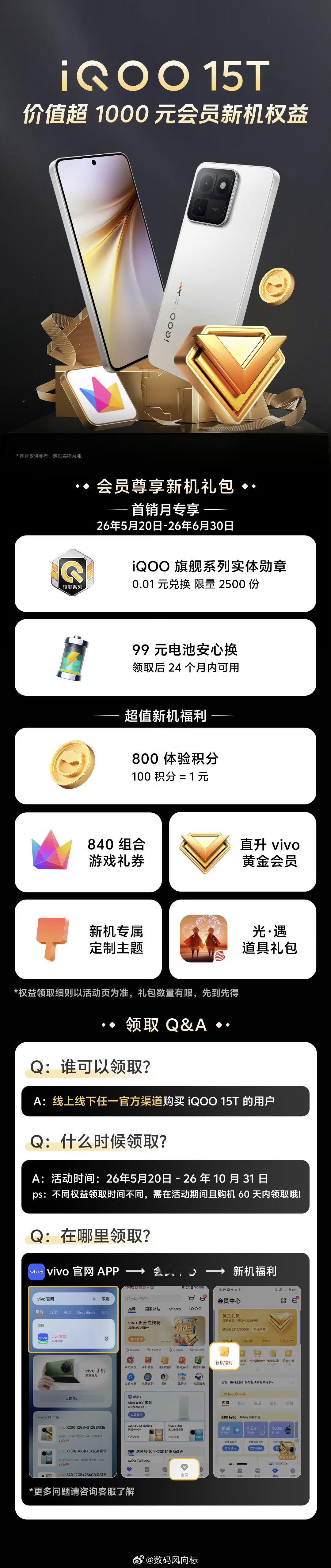 iqooiQOO15T新品来袭！你入手了吗？即刻入手新机，尊享专属权益：直升vi