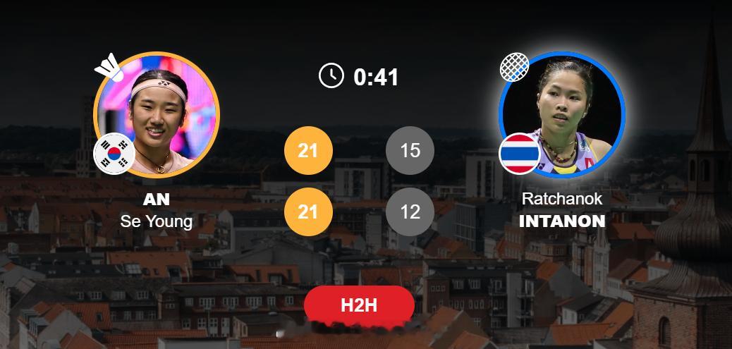2026年汤尤杯 尤杯 D组 韩国 1-0 泰国女单 第1场 安洗莹 21-15