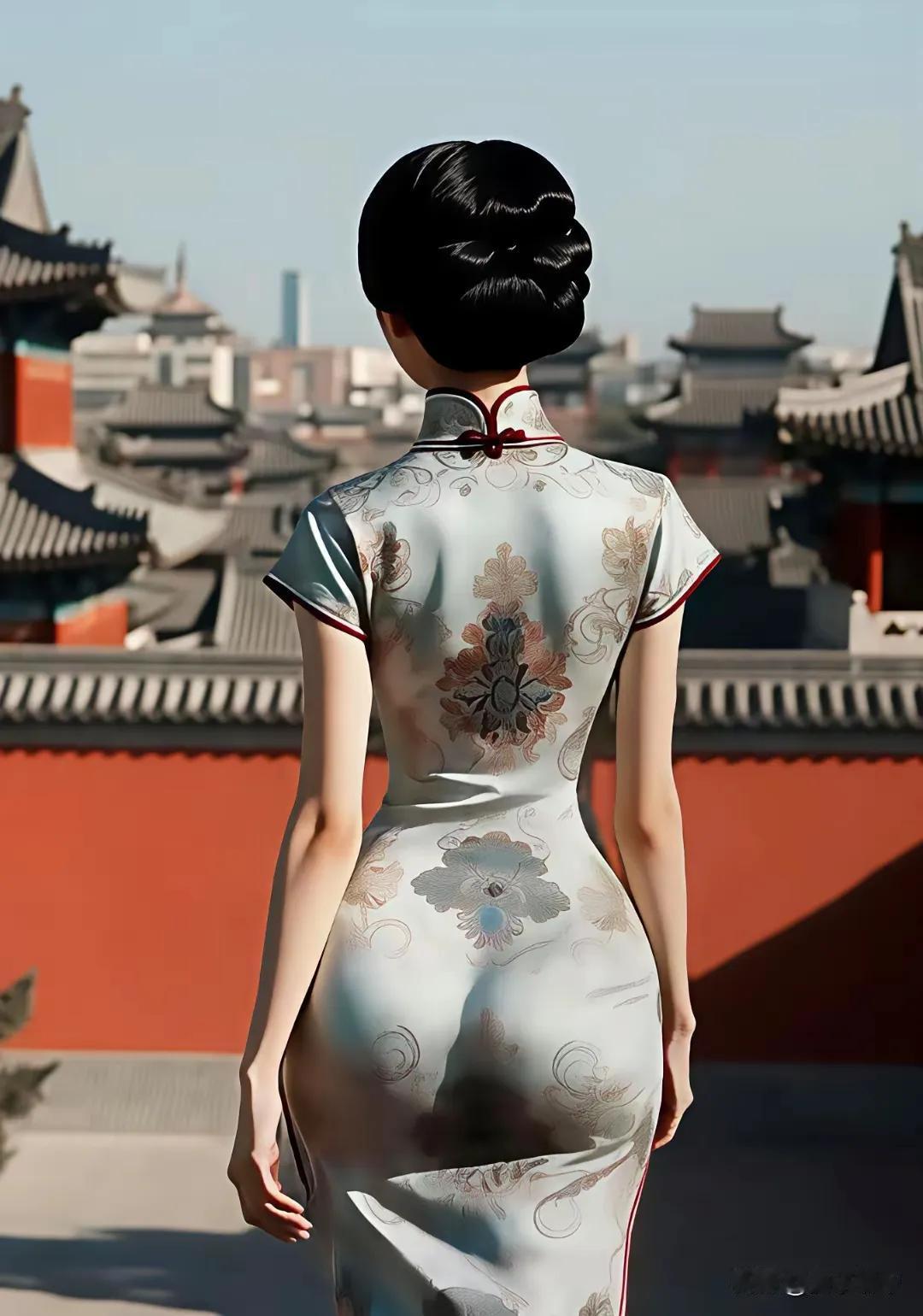 穿越时空的古典美人，一袭旗袍，惊艳了时光。