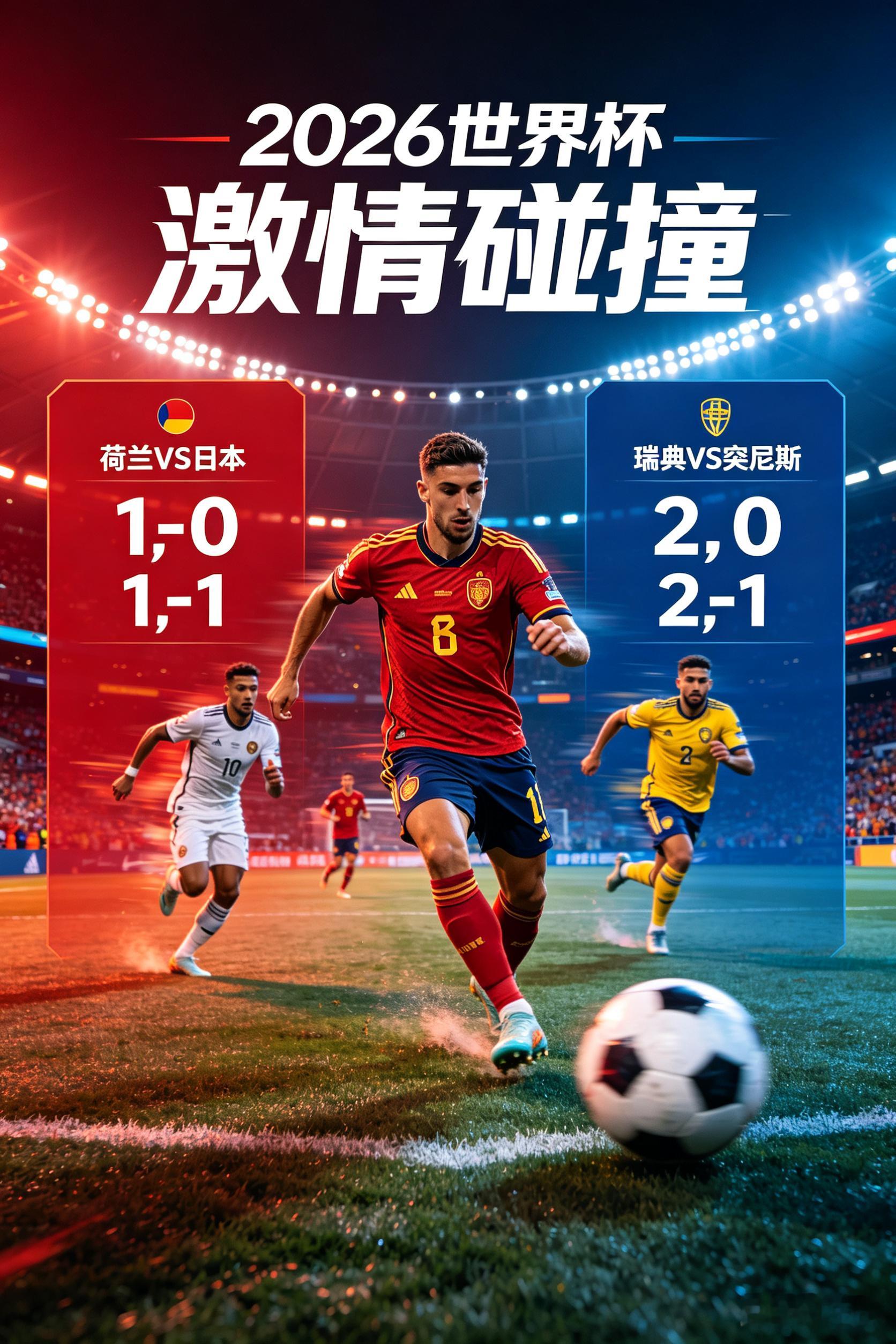 今日世界杯看点二串一荷兰Vs日本  双平瑞典Vs突尼斯  胜单关瑞典胜足球预测每
