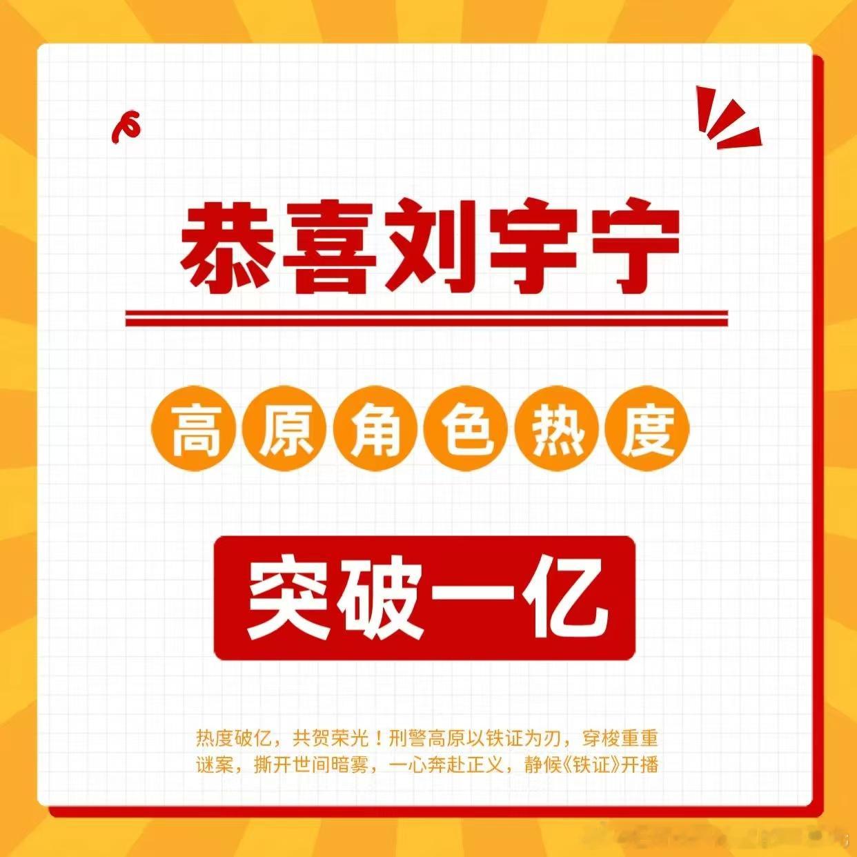 刘宇宁高原 | 刘宇宁铁证 | 摩登兄弟 这几天忙的都忘记恭喜高原破亿了值得庆祝