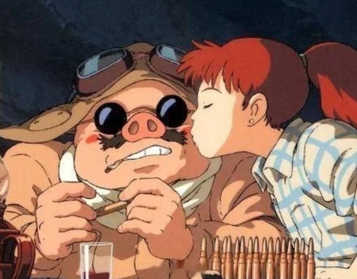 宫崎骏《红猪》，元芳你看着像谁[挤眼][挖鼻] ​​​