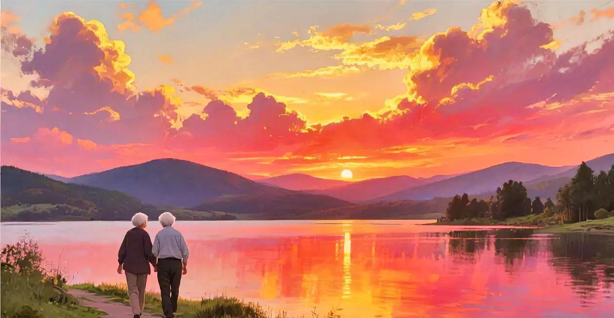 用一张照片来描绘最美夕阳红