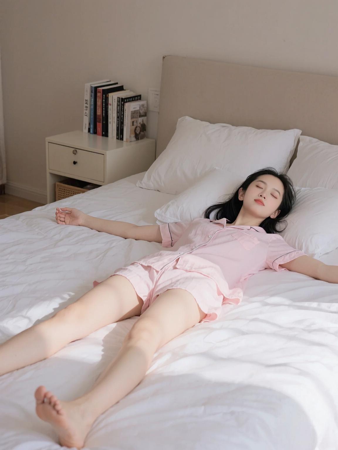 我要睡觉觉啦，晚安AI慵懒睡衣写真 抖音ai创作抖音玩法合伙人计划 情绪音乐玩法