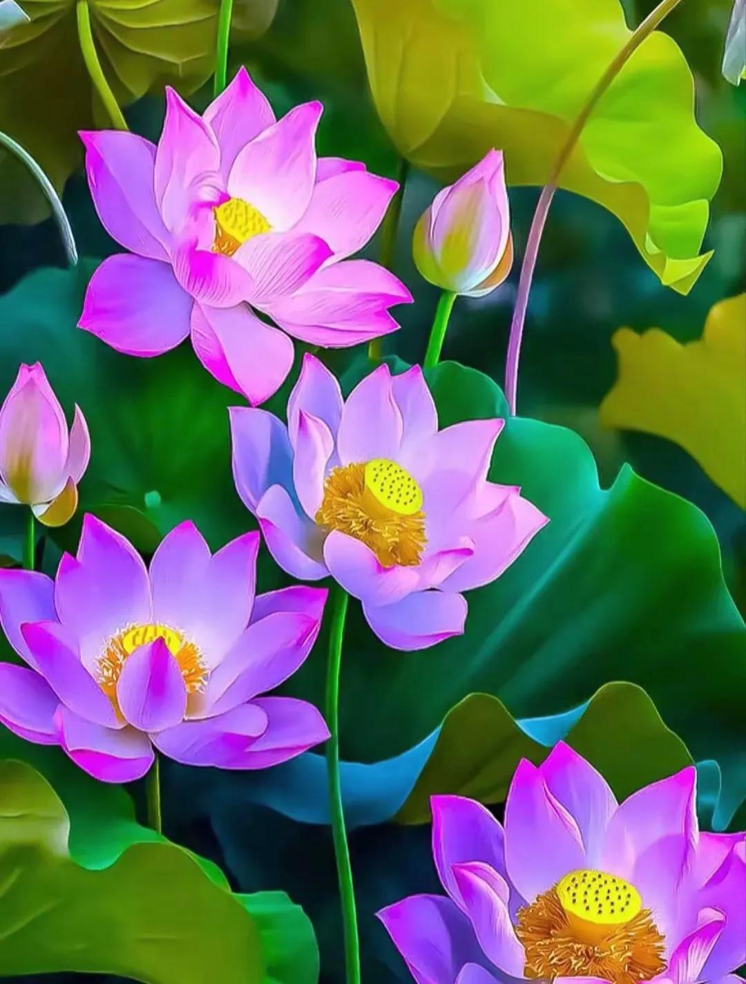 方圆天地，为头条联友对联；
千朵红莲三尺水，
百般爱意一颗心。