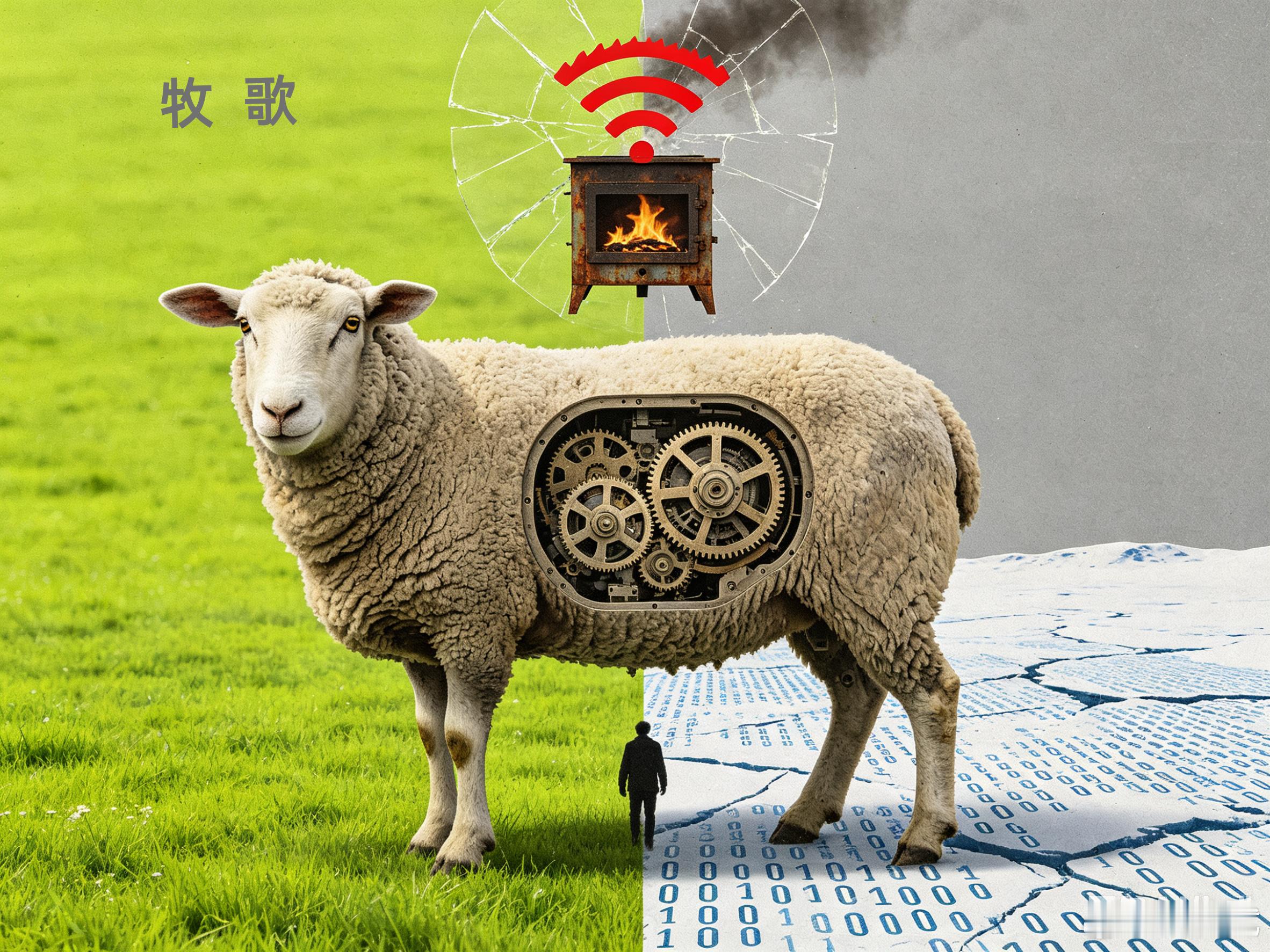 月薪1.6万招人放羊包吃住有WiFi“月薪1.6万”和“草原风景”，构建了一个田