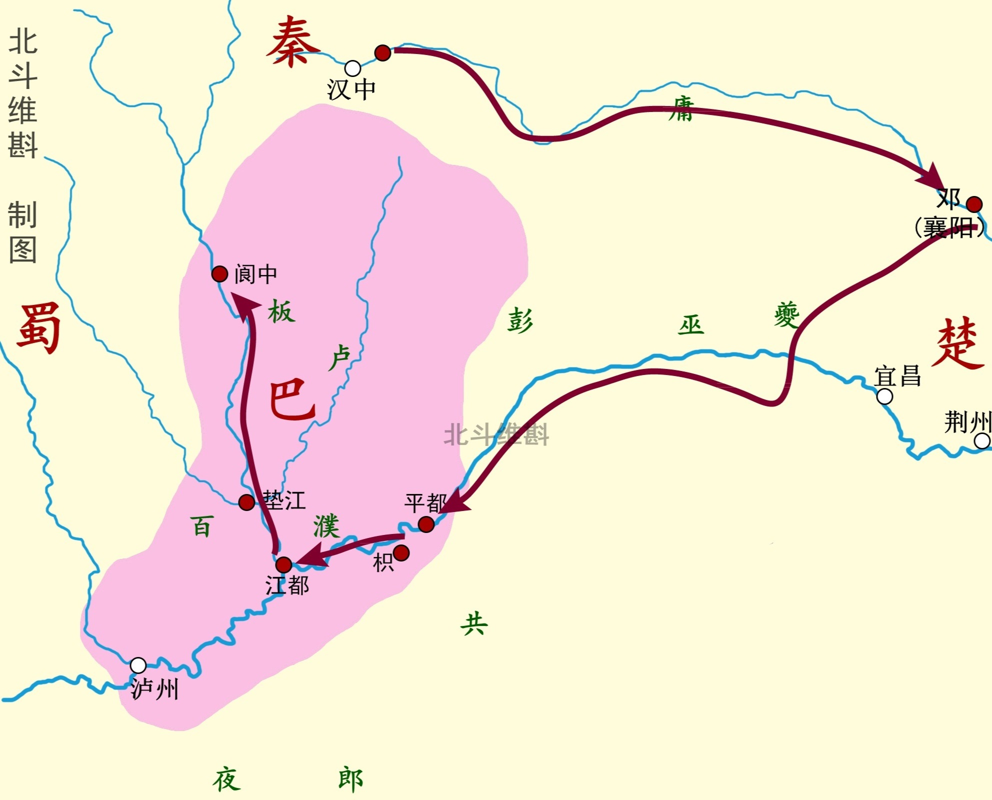 公元前319年冬，巴国和苴国联合欲灭充国。而蜀国和充国结盟，两国共同抵御巴国。巴