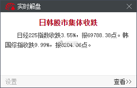 韩国股市跌停了！！！我超威，太刺激了！！！ 