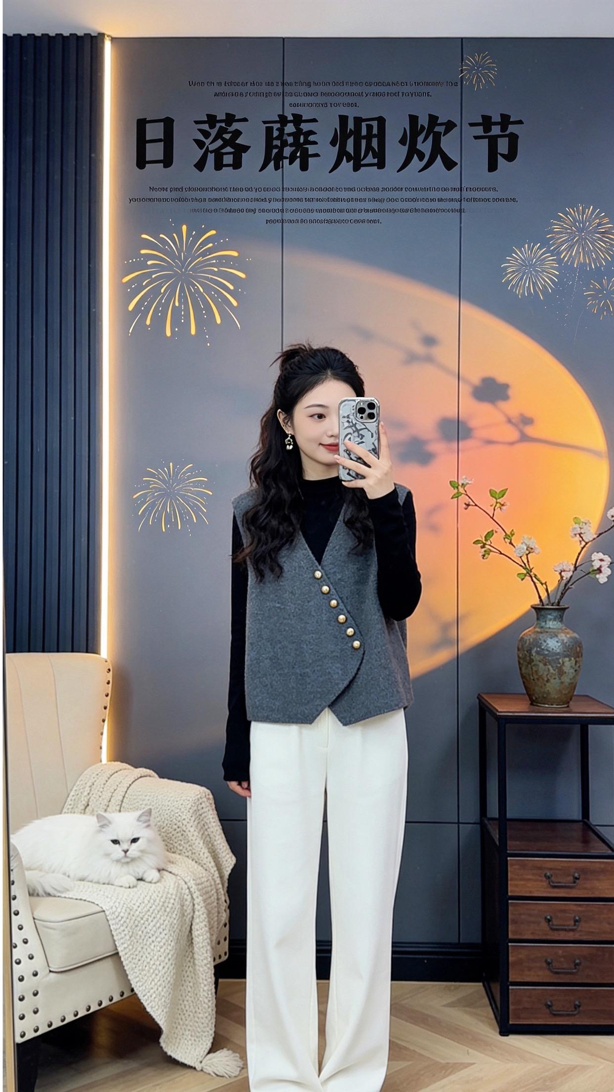 v领马甲洋气减龄谁穿谁好看